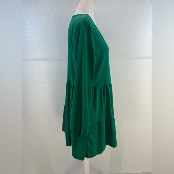 NWT Casual Dress Sweet Cute V Neck Mini Dress with Pocket Skin Friendly Fabric L - Picture 9 of 17